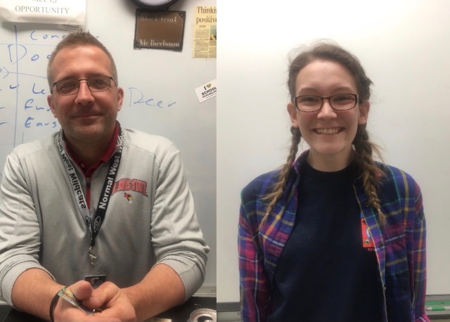 Mr.+Bierbaum+%28left%29+and+Dani+Cross+%28right%29+respond+to+questions+at+a+Tuesday+Mock+Trial+meeting.+