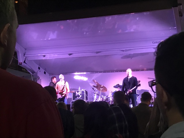 Mike+and+Joe+perform+under+the+purple+lights+as+they+sing+their+cover+of+the+Killer%E2%80%99s+%E2%80%9CMr.+Brightside%E2%80%9D.+